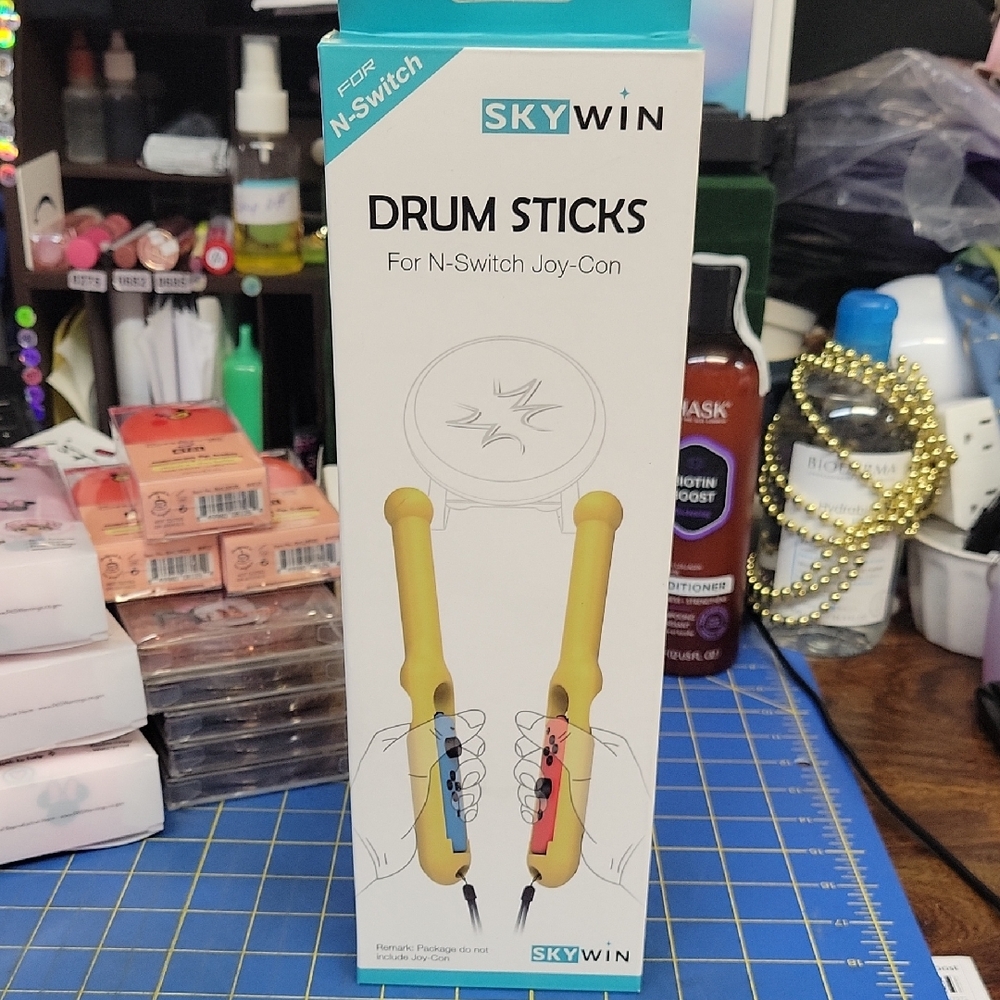 Skywin Drum Sticks for N-Switch Joy-Con New Sealed Box